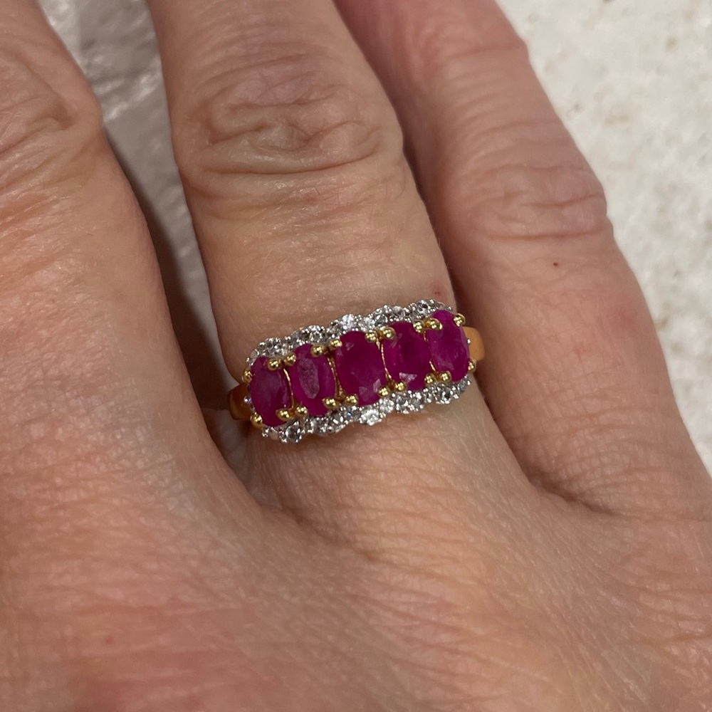 Ruby and diamond ring